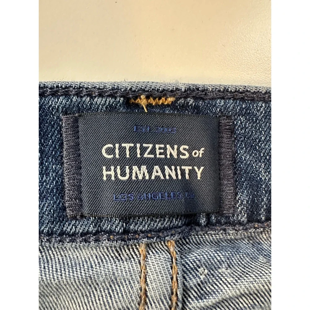 Citizens of Humanity The London Jeans Mens 33 Blue Slim Fit Distressed 6170-1414